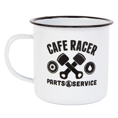 Cafe Racer Enamel Mug - Black