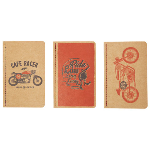 Cafe Racer Pocket Notebooks (Set of 3)