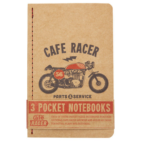 Cafe Racer Pocket Notebooks (Set of 3)