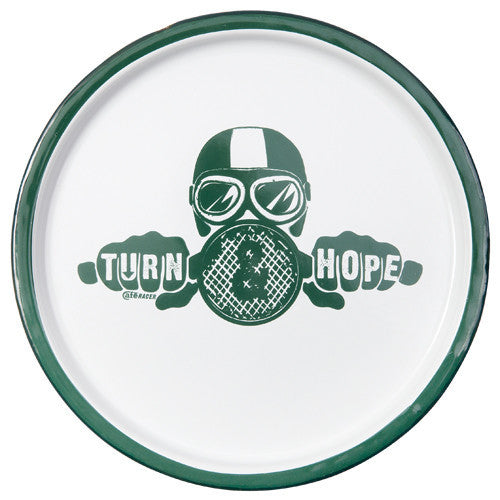 Cafe Racer Enamel Plate - Green