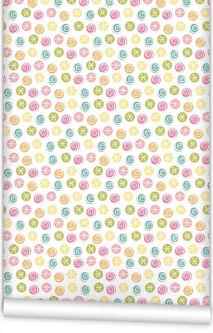 Candy Circles WallPaper (Roll: 61.5cm x 10m)