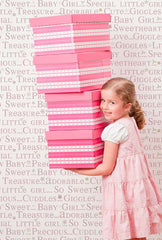 Pink Elephants Baby Girl WallPaper (Roll: 72cm x 10m)