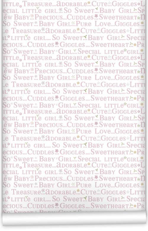 Pink Elephants Baby Girl WallPaper (Roll: 72cm x 10m)