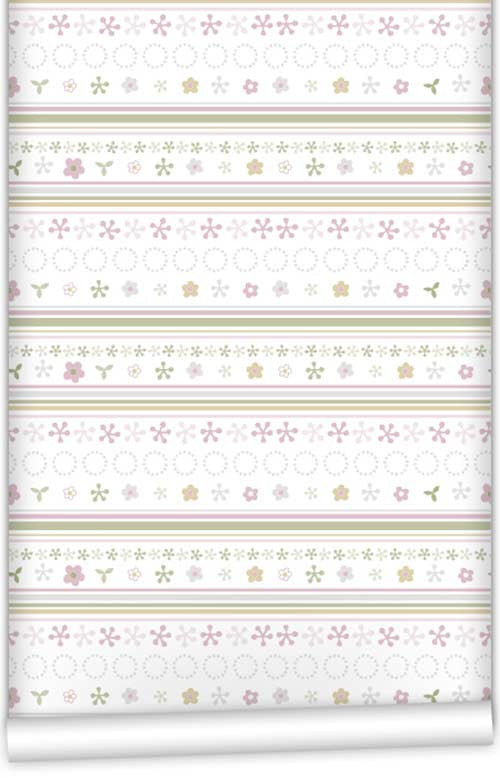 Pink Elephants Icon Stripe WallPaper (Roll: 72cm x 10m)