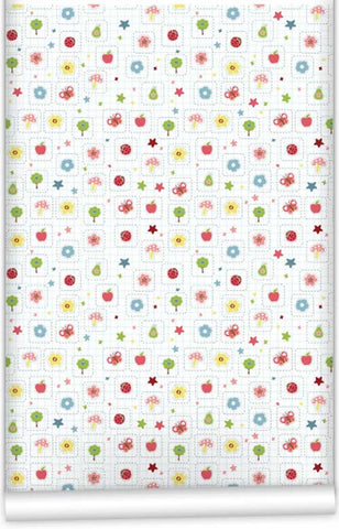 Lazy Summer Boxes WallPaper (Roll: 61.5cm x 10m)