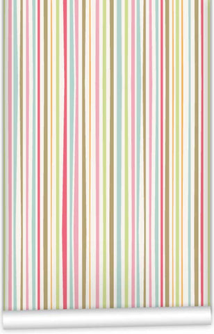 Seaside Fun Stripe WallPaper (Roll: 61.5cm x 10m)