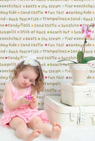 Seaside Fun Words WallPaper (Roll: 61.5cm x 10m)