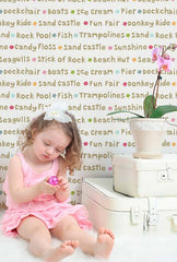 Seaside Fun Words WallPaper (Roll: 72cm x 10m)