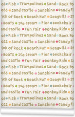 Seaside Fun Words WallPaper (Roll: 72cm x 10m)