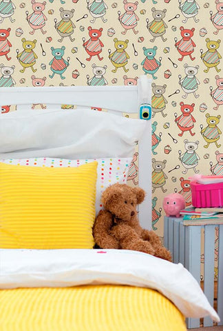 Bernice The Baking Bear WallPaper (Roll: 61.5cm x 10m)