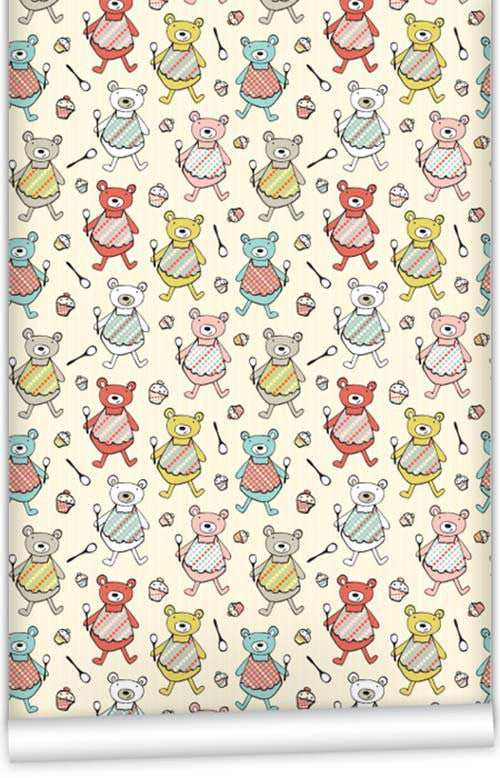 Bernice The Baking Bear WallPaper (Roll: 72cm x 10m)