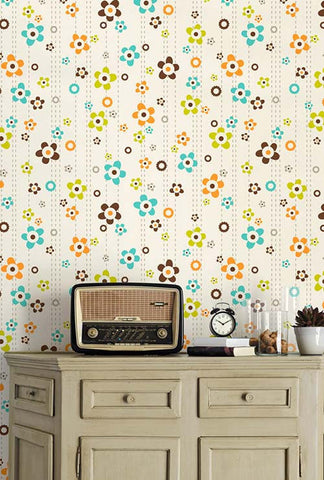 Flower Shower WallPaper (Roll: 61.5cm x 10m)