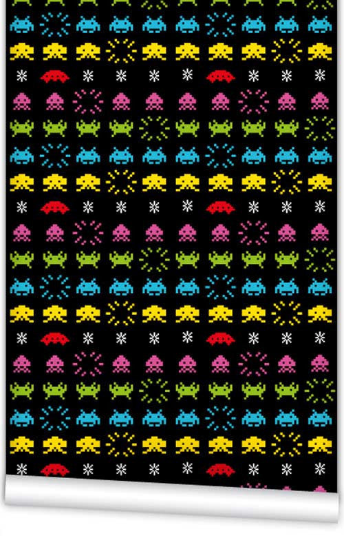 Space Invaders WallPaper (Roll: 72cm x 10m)