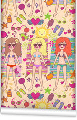 A Day At The Beach WallPaper (Roll: 72cm x 10m)