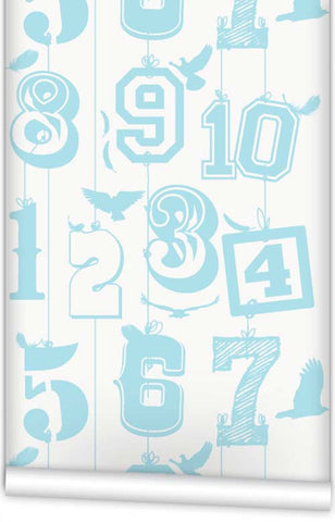 Numbers In Action WallPaper (Roll: 61.5cm x 10m)