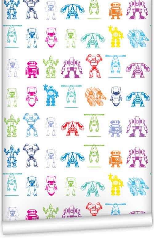 Robots WallPaper (Roll: 72cm x 10m)