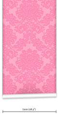 Pink Damask WallPaper (Roll: 61.5cm x 10m)