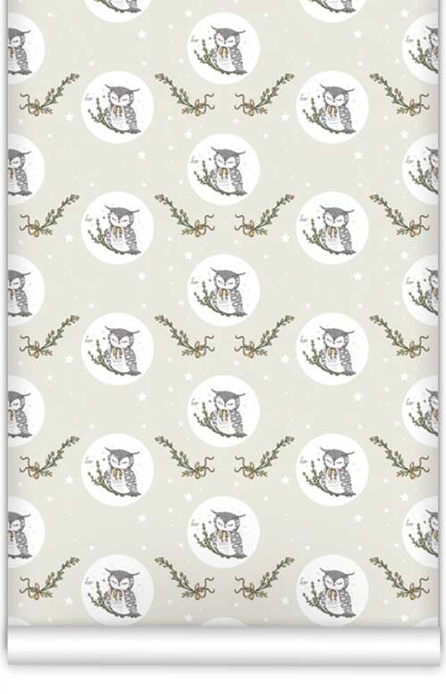 Owl Moon WallPaper (Roll: 72cm x 10m)