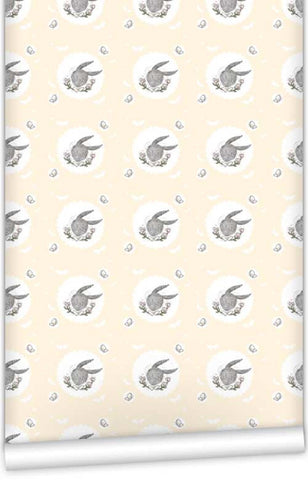 Rabbit & Butterfly WallPaper (Roll: 61.5cm x 10m)