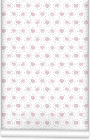 Elephants Spotted Circle WallPaper (Roll: 61.5cm x 10m)