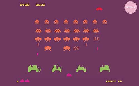 Space Invaders Wall Mural