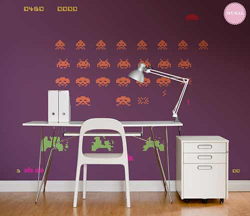 Space Invaders Wall Mural