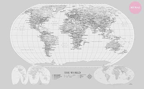 World Map Wall Mural