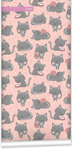 Cat Wall WallPaper (Roll: 61.5cm x 10m)