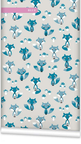 Garden Foxes WallPaper (Roll: 61.5cm x 10m)