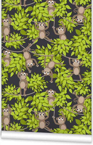 Monkey Wall WallPaper (Roll: 61.5cm x 10m)