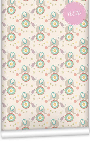 Elephants & Mice WallPaper (Roll: 61.5cm x 10m)