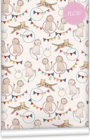 Lions & Tigers WallPaper (Roll: 61.5cm x 10m)