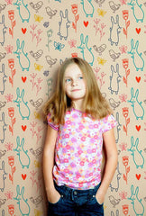 Summer Rabbits WallPaper (Roll: 72cm x 10m)