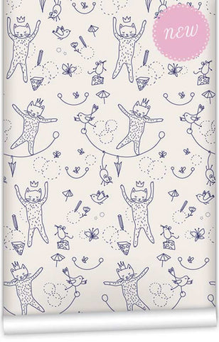 Mice & Cats WallPaper (Roll: 61.5cm x 10m)