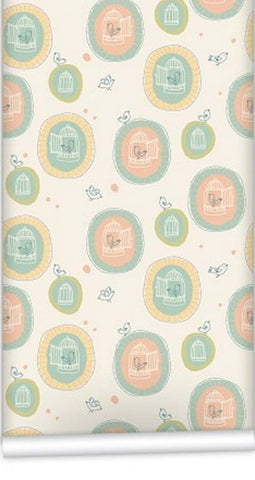 Birdcages WallPaper (Roll: 61.5cm x 10m)