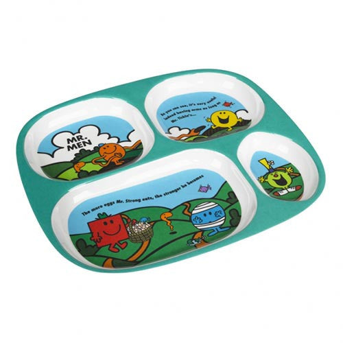 Mr Men Melamine Divider Kids Plate