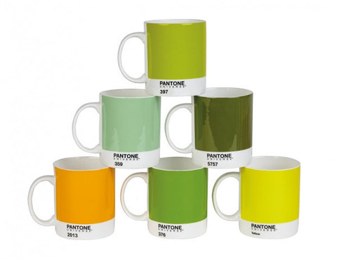 Set 6 pantone bone china mug - 2014 Greens