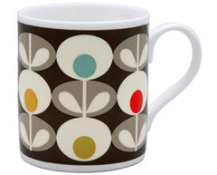 Orla Kiely Multi Oval Black Mug