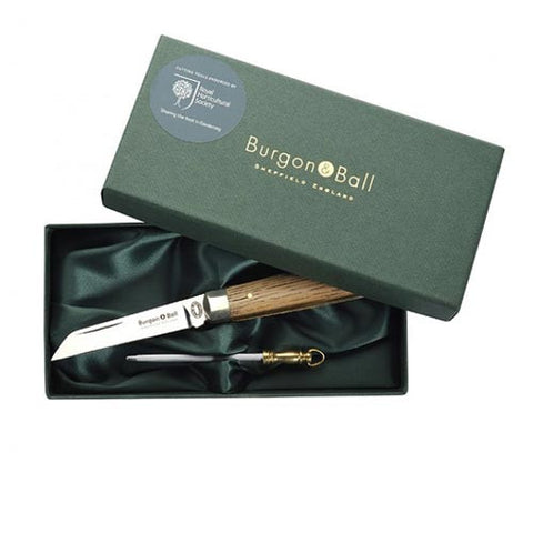 Burgon & Ball Classic Pocket Knife & Steel Gift Set