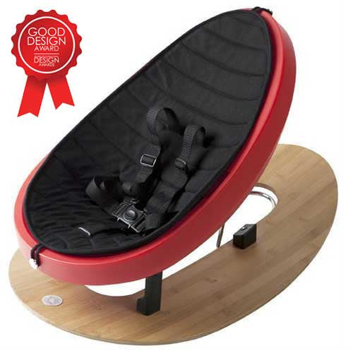Rokii Baby Rocker Chair Egg SLEEP SIT ROCK Red Beezer