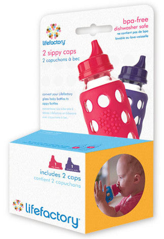 LIFEFACTORY Baby Sippy Caps (2 Pack)