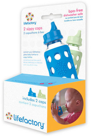 LIFEFACTORY Baby Sippy Caps (2 Pack)