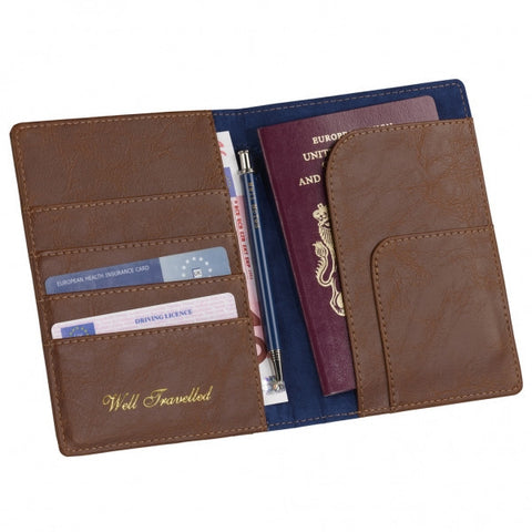 Ted Baker Brogue Travel Wallet & Pen