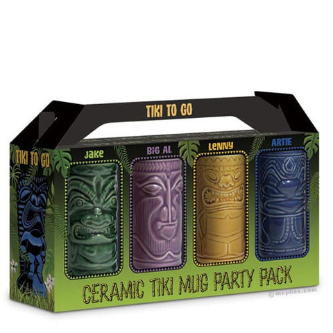 Tiki Mugs Set of 4