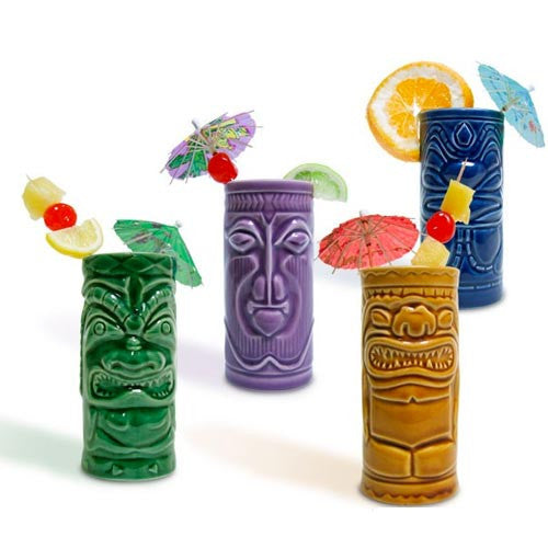 Tiki Mugs Set of 4