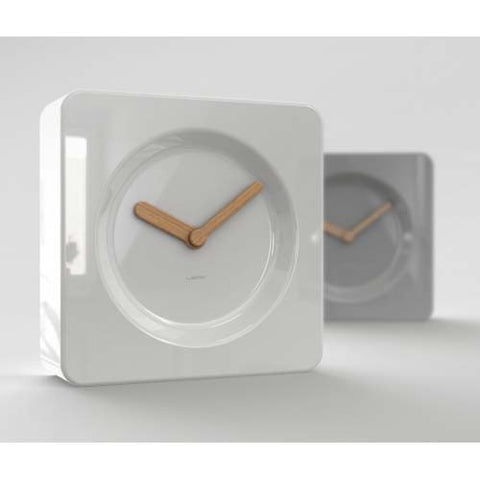 Leff Tile 25 Table & Wall Clock - White