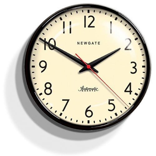 Newgate Watford Wall Clock - Black