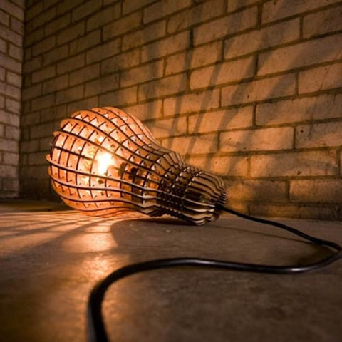 Wooden Light Bulb Lamp