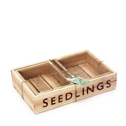 Burgon & Ball Set of 3 wooden seedling trays