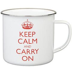 Keep Calm - Enamel Mug Red